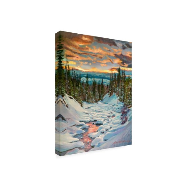 David Lloyd Glover 'Snow Creek Sunrise' Canvas Art,35x47
